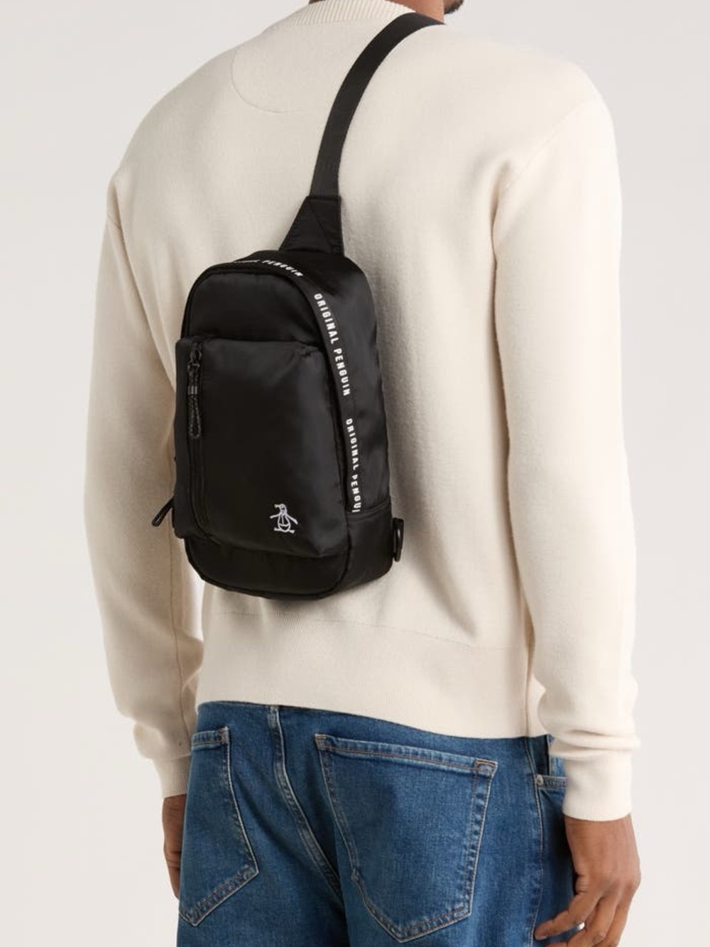PENGUIN (11 1/2"H x 7"W x 3"D) Sling Crossbody Bag / Backpack UNISEX